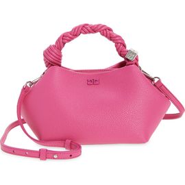 Ganni Ganni Small Bou Grained Faux Leather Top Handle Bag