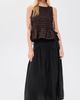 GANNI GANNI Smocked Check Tie Top Cappuccino - 5