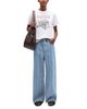 Ganni Ganni Striped Baggy Jeans in Mid Blue Stone - 2
