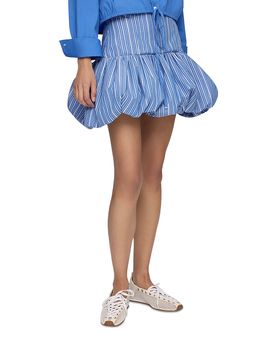 Ganni Ganni Striped Cotton Mini Skirt