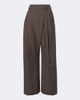 Ganni Ganni Striped pleated wool wide-leg pants - 1