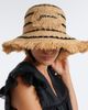 Ganni Ganni Striped raffia bucket hat - 2