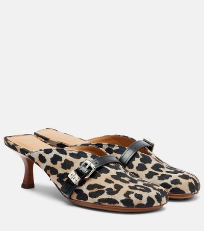 Ganni Ganni Sue printed denim mules