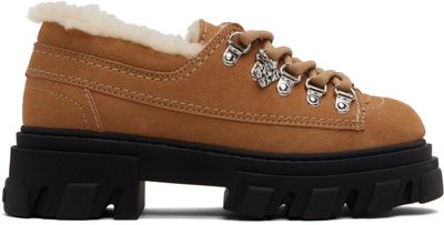 GANNI GANNI Tan Cleated Derbys