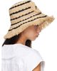 GANNI GANNI Tan Striped Raffia Bucket Hat - 3
