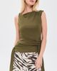 GANNI GANNI Tie Knot Tank Top Military Olive - 2