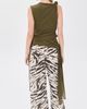GANNI GANNI Tie Knot Tank Top Military Olive - 3