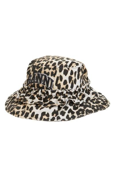 Ganni Ganni Washed Organic Cotton Canvas Bucket Hat