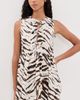 GANNI GANNI Washed Stretch Cotton Mini Bow Tie Dress Egret - 2