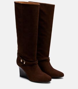 Ganni Ganni Wedge knee-high boots