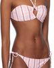 GANNI GANNI White & Pink Striped Bikini Top - 2