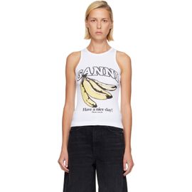 GANNI GANNI White Banana Tank Top