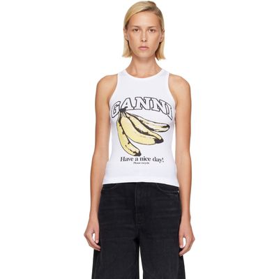 GANNI GANNI White Banana Tank Top