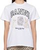 GANNI GANNI White Basic Jersey Animals Relaxed T-shirt - 1