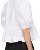 GANNI GANNI White Cotton Poplin Peplum Tie Blouse - 3