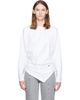 GANNI GANNI White Draped Jersey T-shirt - 1