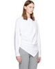 GANNI GANNI White Draped Jersey T-shirt - 2