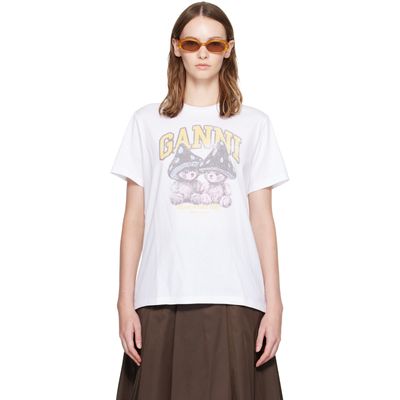 GANNI GANNI White Mushroom Teddy T-shirt