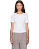 GANNI GANNI White Pointelle Cotton T-shirt - 1