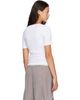 GANNI GANNI White Pointelle Cotton T-shirt - 3