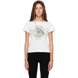GANNI GANNI White Qixi Basic Cotton Jersey Baby Fit T-shirt