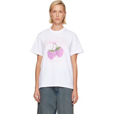 GANNI GANNI White Raspberry T-shirt