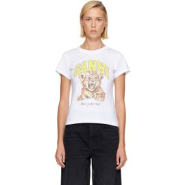 GANNI GANNI White Tiger Baby Fit T-shirt