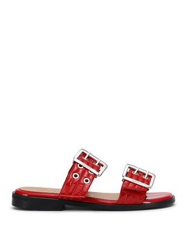 Ganni Ganni Women's Buckled Slide Sandals