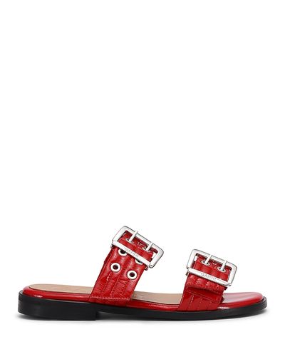 Ganni Ganni Women's Buckled Slide Sandals
