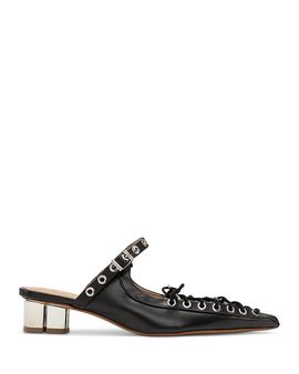Ganni Ganni Women's Eyelets Lace Up Mule Pumps