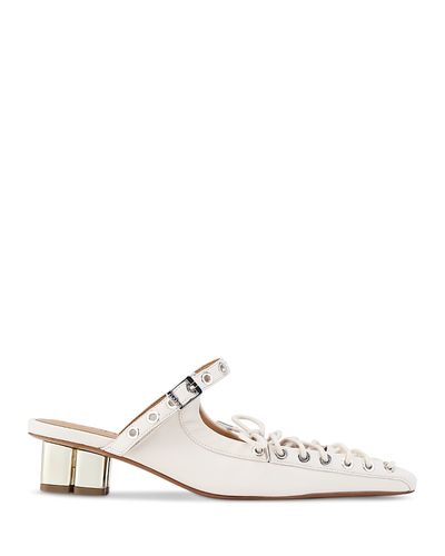 Ganni Ganni Women's Eyelets Lace Up Mules