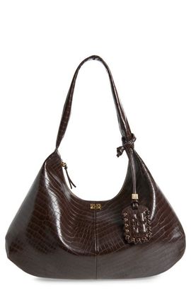 Ganni Ganni XXL Bou Croc Embossed Hobo Bag