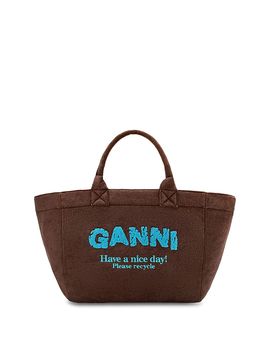 Ganni Ganni Xxl Canvas Shopper Tote