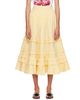 GANNI GANNI Yellow Cotton Maxi Skirt - 1