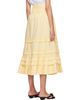 GANNI GANNI Yellow Cotton Maxi Skirt - 3