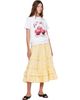 GANNI GANNI Yellow Cotton Maxi Skirt - 4