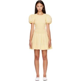 GANNI GANNI Yellow Cotton Minidress