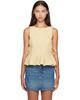 GANNI GANNI Yellow Cotton Top - 1