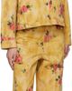 GANNI GANNI Yellow Printed Denim Jacket - 4