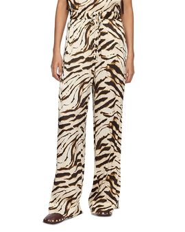Ganni Ganni Zebra Print Satin Trousers
