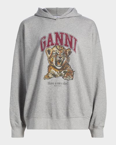 Ganni Isoli Beaded Cotton Hoodie