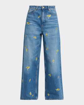 Ganni Lari Floral Baggy Jeans