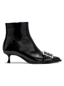 Ganni Women's 50MM Buckle-Detail Faux-Leather Boots
