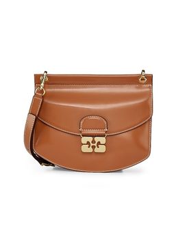 Ganni Women's Apo-G Small Crossbody Leather Bag