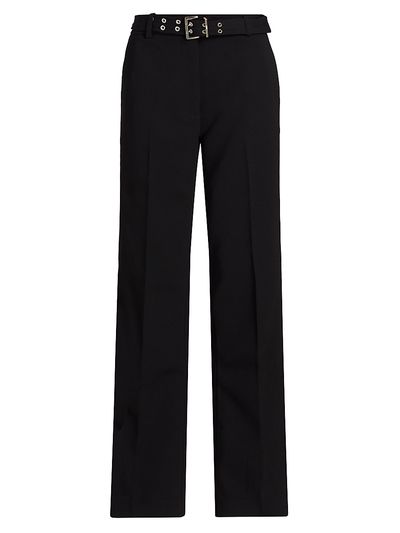 Ganni Women's Bonded Crepe Belted Pants