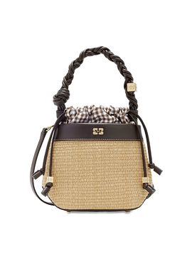 Ganni Women's Bou Raffia Bucket Bag