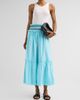 Ganni Women's Check Cotton Smock Waist Skirt - 2
