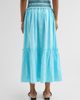 Ganni Women's Check Cotton Smock Waist Skirt - 3