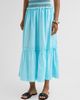 Ganni Women's Check Cotton Smock Waist Skirt - 4