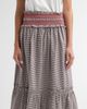 Ganni Women's Check Cotton Smocked Maxi Skirt - 5